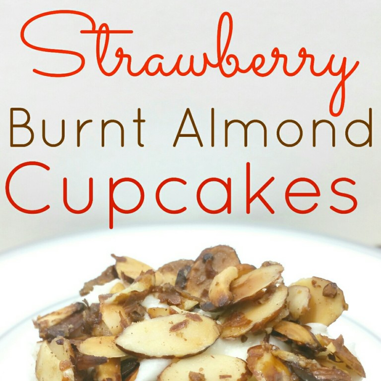 Strawberry Brunt Almond Cupcakes